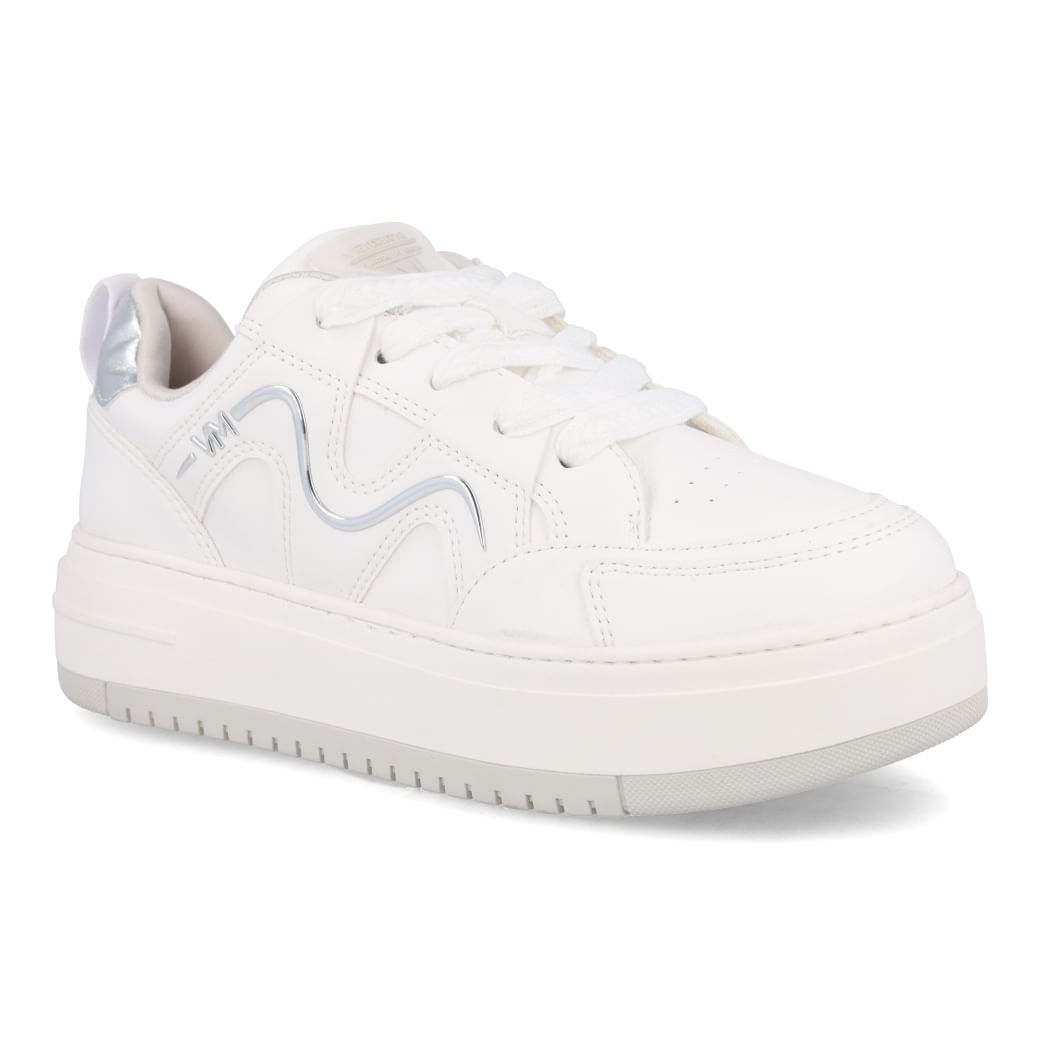 Via Marte Tenis Casual 306002-03 Branco-Prata Napa-Metalizado_4_999999992675828_23